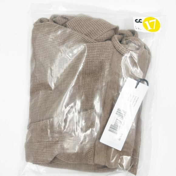 Michael Stars Sudie Thermal Waffle Knit Shorts in Woodchip Style# 1453-WODCPu XS - Picture 5 of 5